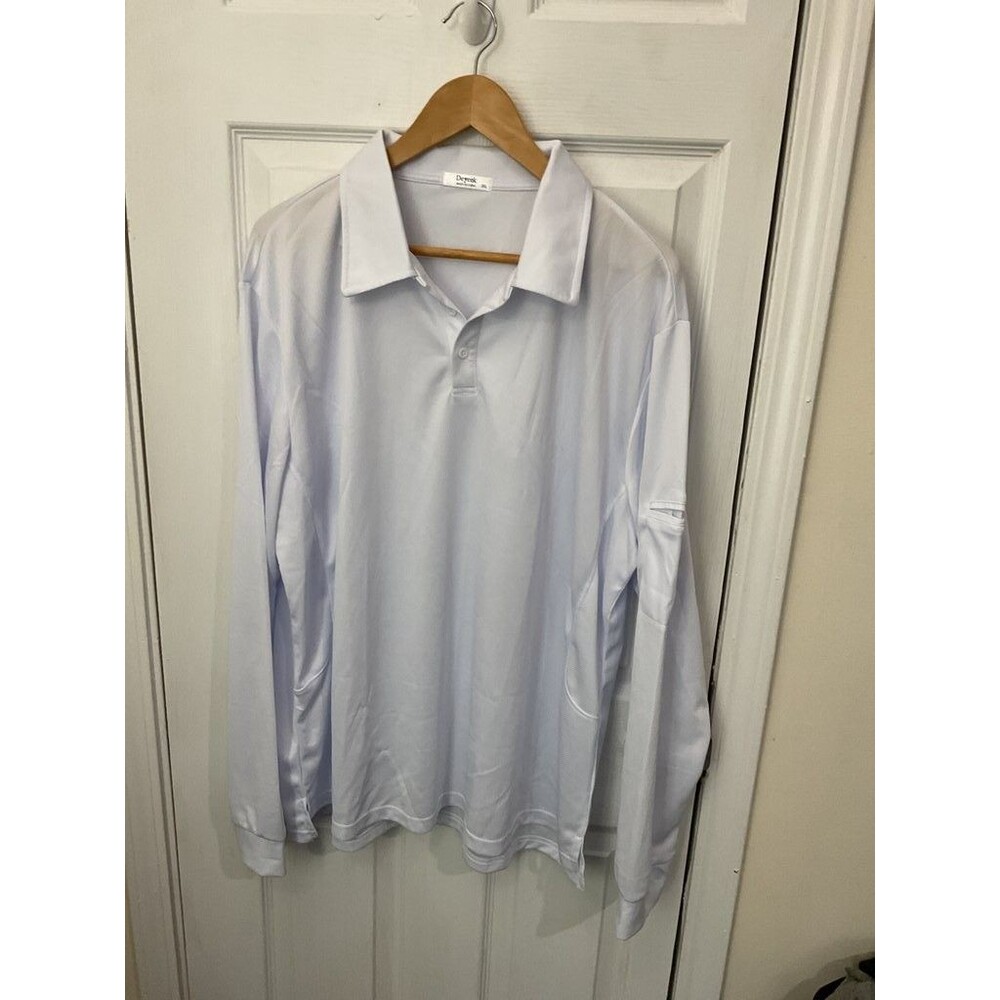 Deyeek Men's Long Sleeve Polo Shirt - 2XL